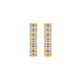 18k Yellow Gold and Diamond Huggies and total gold weight of 3.33g